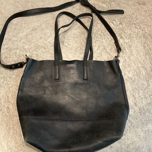 Anthropologie black leather bag